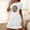 White, variant on FDGIU Women's Cute Pajama Dress - Funny Printed Sleepshirt Short Sleeve, Loose Fit Nightgown & Loungewear