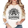 thumbnail image 2 of Your Little Ray of Sarcastic Sunshine Has Arrived Shirt for Women Funny Raccoon Graphic Tee Ivory Shirt Adult Large, 2 of 4