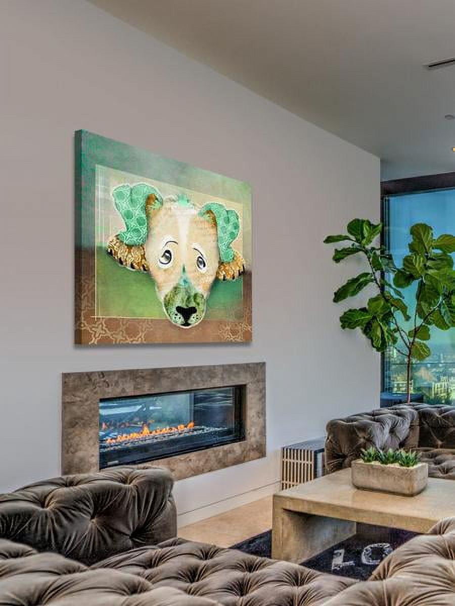 "Sad Dog II" Painting Print on Wrapped Canvas