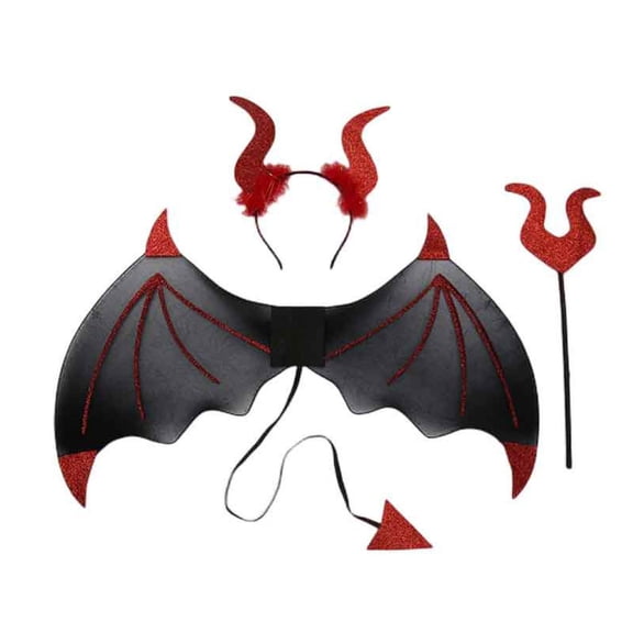 Virelaxpo Halloween Devil Wings Prop for Masquerade and Theme Party Costumes