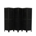 thumbnail image 2 of Dovelina 6 Panel Room Divider, 5.6Ft, Freestanding Louvered Folding Privacy Screen, Black, 2 of 7