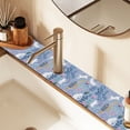 thumbnail image 2 of Yayeee Faucet Mat for Kitchen Sink 30" Diatomite Long Splash Guard Pad, Floral White Cat Pattern, 2 Pack, 2 of 7