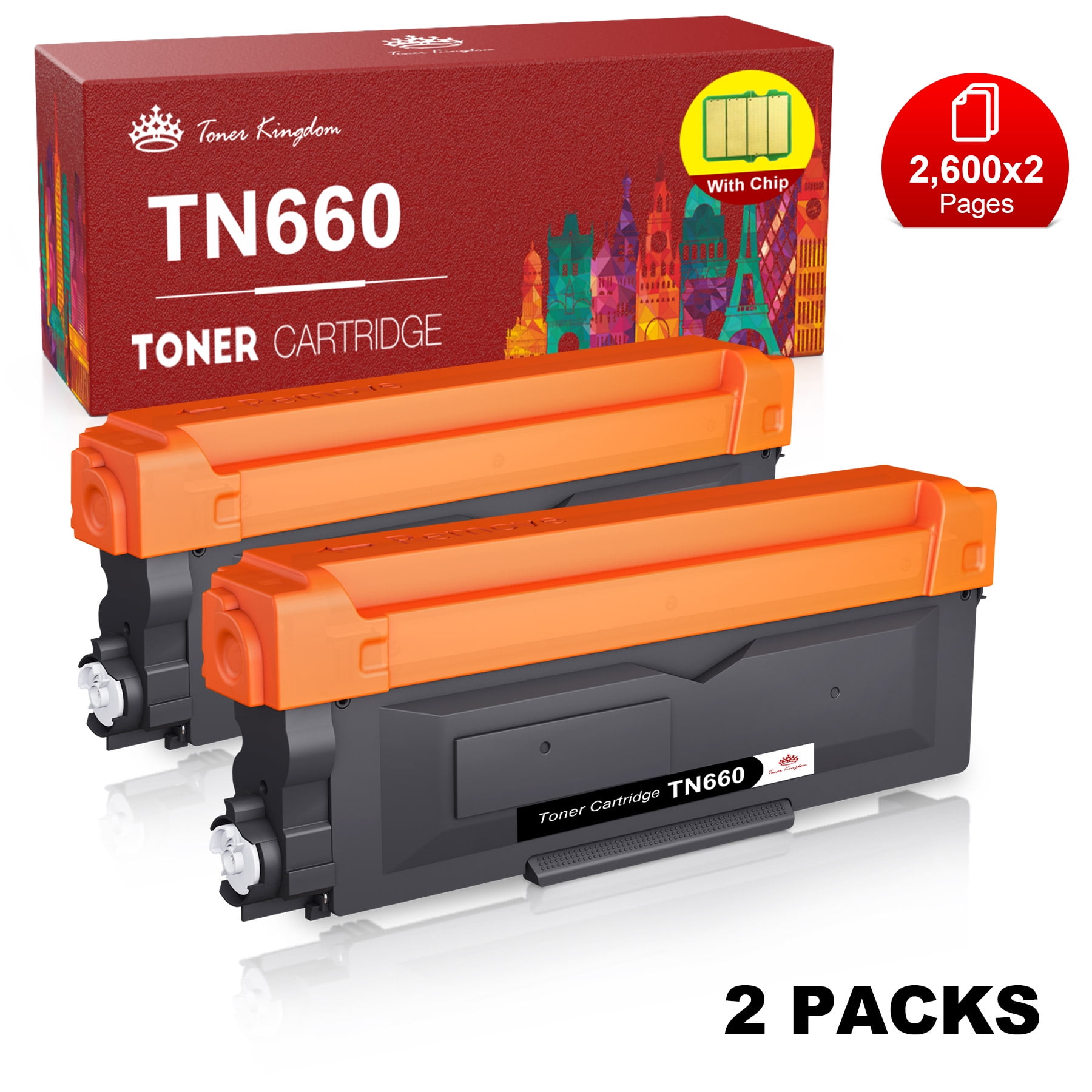 TN660 TN 660 TN630 TN 630 Toner for Brother MFC-L2700DW MFC-L2740DW HL-L2320D HL-L2340DW HL-L2380DW DCP-L2540DW High Yield Printer Ink (Black,2-Pack) - Walmart.com
