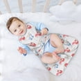 Salouo Red Squirrel And Blue Rabbit Print Baby Sleep Sack Wearable