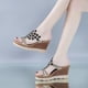 thumbnail image 5 of Mujeres damas cristal cuñas gruesas peep toe sandalias zapatillas zapatos Wmkox8yii  ytu2113, 5 of 8