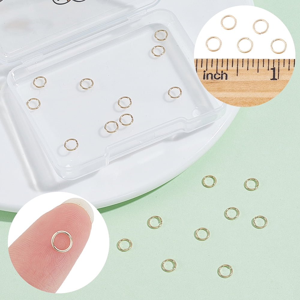 20Pcs Brass Open Jump Rings Real 14K Gold Filled 5x0.64mm Inner Diameter: 4mm