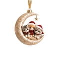 thumbnail image 5 of CHJK Christmas Cat Ornaments, Cute Kitten Designs Acrylic Tree Decorations, Lightweight Shatterproof DIY Holiday Decor for Christmas Trees, Window, Mantels & Cat Lovers, 1Pcs, 5 of 6