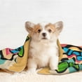 thumbnail image 4 of Yiaed Hello Summer Print Dog Blankets-Cat Blanket Washable for Couch Protection,Puppy Blanket, Soft Plush Reversible Throw Furniture Protector-, 4 of 8