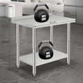 thumbnail image 3 of 36x24x35 In NSF Stainless Steel Prep Table with Backsplash and Hook 2-Tier Adjustable Undershelf Heavy Duty Workbench for Kitchen Restaurant Bakery, 3 of 6