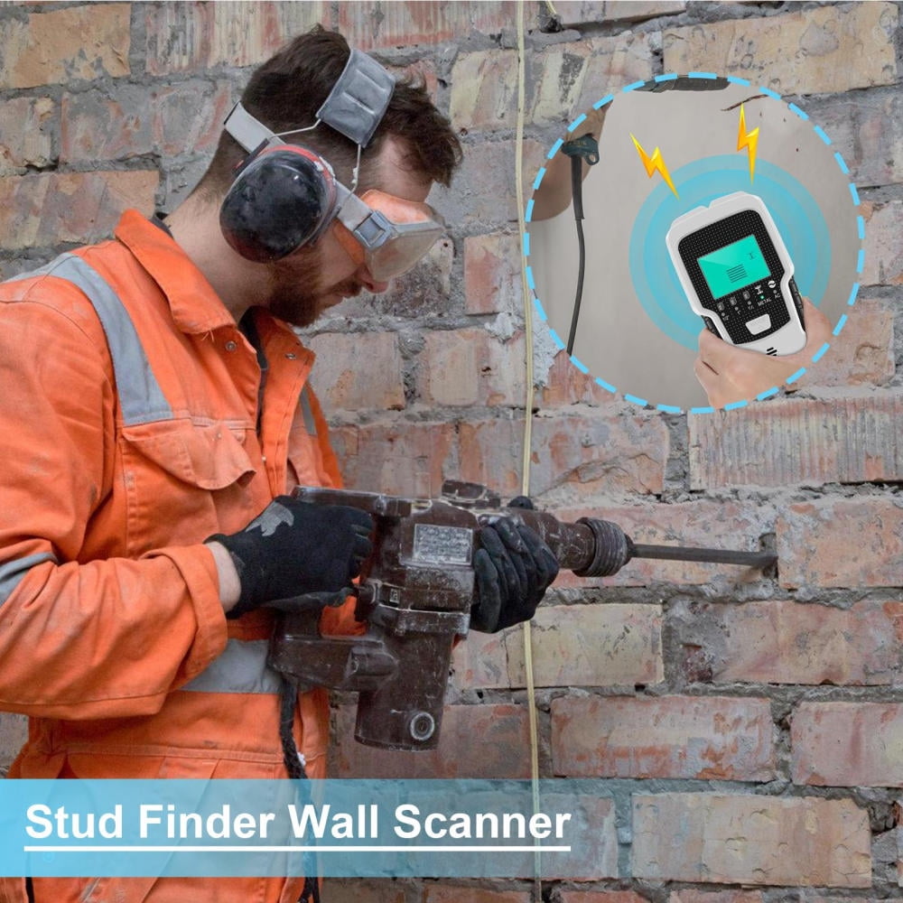 Ksruee Stud Finder Wall Stud Finder Detector Scanner Magnetic Handheld Multifunctional High-Sensitivity Locator for Construction Framing Identification Pipe Location Electrical Wiring