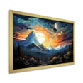 thumbnail image 2 of Designart "Wonderland Sunset Yellow Lakeside Mountains I" Landscapes Framed Wall Art Decor - Country Yellow Lake Mountains Entryway Framed Wall Art, 2 of 6