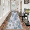thumbnail image 3 of Aonewoe Modern Abstract Hallway Runner Rug 2x8, Washable Runner Rug, Non Slip Kitchen Runner Rugs, Soft Carpet Runners for Hallway Kitchen Bathroom Bedroom Entryway (Blue), 3 of 9