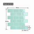 thumbnail image 5 of Thicker Adhesive Splashback for Kitchen Bathroom, Fake Adhesive Wall Tiles Black Adhesive Kitchen Splashback, Waterproof PVC Adhesive Wall Tile, 5 of 5