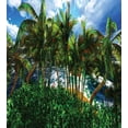 thumbnail image 3 of Ambesonne Summer Duvet Cover Sets, Hawaii Island Palm Tree, 2-Queen, Green Blue Brown, 3 of 7