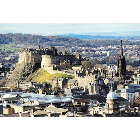 24x36 gallery poster, Edinburgh Castle aerial view