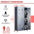 thumbnail image 7 of 9 Door Storage Locker 72 Inch Metal with Lock for Employees, Home Gym, Office, School, Garage,Gray, 7 of 7