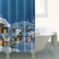 thumbnail image 2 of Rideau de Douche pour Salle de Bain Style Ferme Hiver Joyeux Noël Rideaux de Douche Imperméables Frais Crochets de Rideau de Bain Inclus,72x72 Pouces, 2 of 5