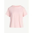 thumbnail image 5 of Free Assembly Women's and Women's Plus Cotton Cropped Boxy Tee with Short Sleeves, Sizes XS-4X, 5 of 5