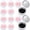 white, variant on OPALESQUE 12 Pcs White Coquette Bow Mini Hair Brushes Folding Mirror Coquette Detangler Brush Bulk Round Compact Massage Scalp Comb for Purse Women Travel Team Gifts Trendy Stuff Party Favors