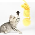 thumbnail image 2 of lionlar Cat Toy Ball Spring Toy Indoor Scratching Play Ball Funny for Gift Catchin Yellow, 2 of 9