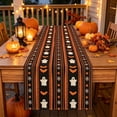 thumbnail image 5 of Halloween Ghost Table Runner, Black Orange Bat Spider Web Pattern Table Runner, Holiday Tabletop Decor, for Halloween Dinner Party, Home, Kitchen Decoration, 5 of 7