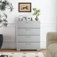 thumbnail image 4 of Costway 4 Drawer Storage Cabinet with Metal Legs & Handles Anti-Toppling Devices Gray, 4 of 10