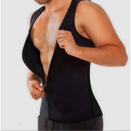 Men's Body Shaper Sweat Shirt Waist Trainer Shapewear Slimming Vest for Man Boobs Weight Loss Trimmer Sauna Belt (Top 10 Best Boobs)
