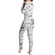 thumbnail image 3 of Mono de Navidad con botones para mujer, pijama funcional de manga larga con estampado, con solapa abotonada, ropa de dormir para adultos, 3 of 4