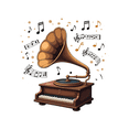 thumbnail image 4 of cartoon Gramophone Theme Stickers, Waterproof Gramophone Theme Sticker for Water Bottle Laptop Phone Cases Planner Skateboard Luggage Helmet Party Favor Decor, Ideal for Adults Teens Teacher Rewards, 4 of 9