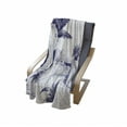 thumbnail image 4 of Vintage Boat Soft Flannel Fleece Blanket, Beach House by the Sea Sunny Summer Mediterranean Climate Artwork Print, Cozy Plush for Indoor and Outdoor Use, 50" x 70", Indigo and White, by Ambesonne, 4 of 6