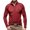 Wine, variant on WREESH Men's Fashion Henley Shirts Solid Color Lapel Button Top Shirt Slim Fitting Long Sleeved Casual Sports Bottom Shirt T-Shirt Top Workout Tops Wine