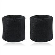 Sunjoy Tech Cotton Sports Wristband Absorb Sweat Low Heat Suitable for Outdoor Sports, 2 Pieces