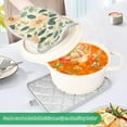 thumbnail image 3 of Yayeee Pot Holders Kitchen Heat Resistant with Pocket 7"x9.8" Cotton Oven Cooking Hot Pads, Floral Design, 3 of 7