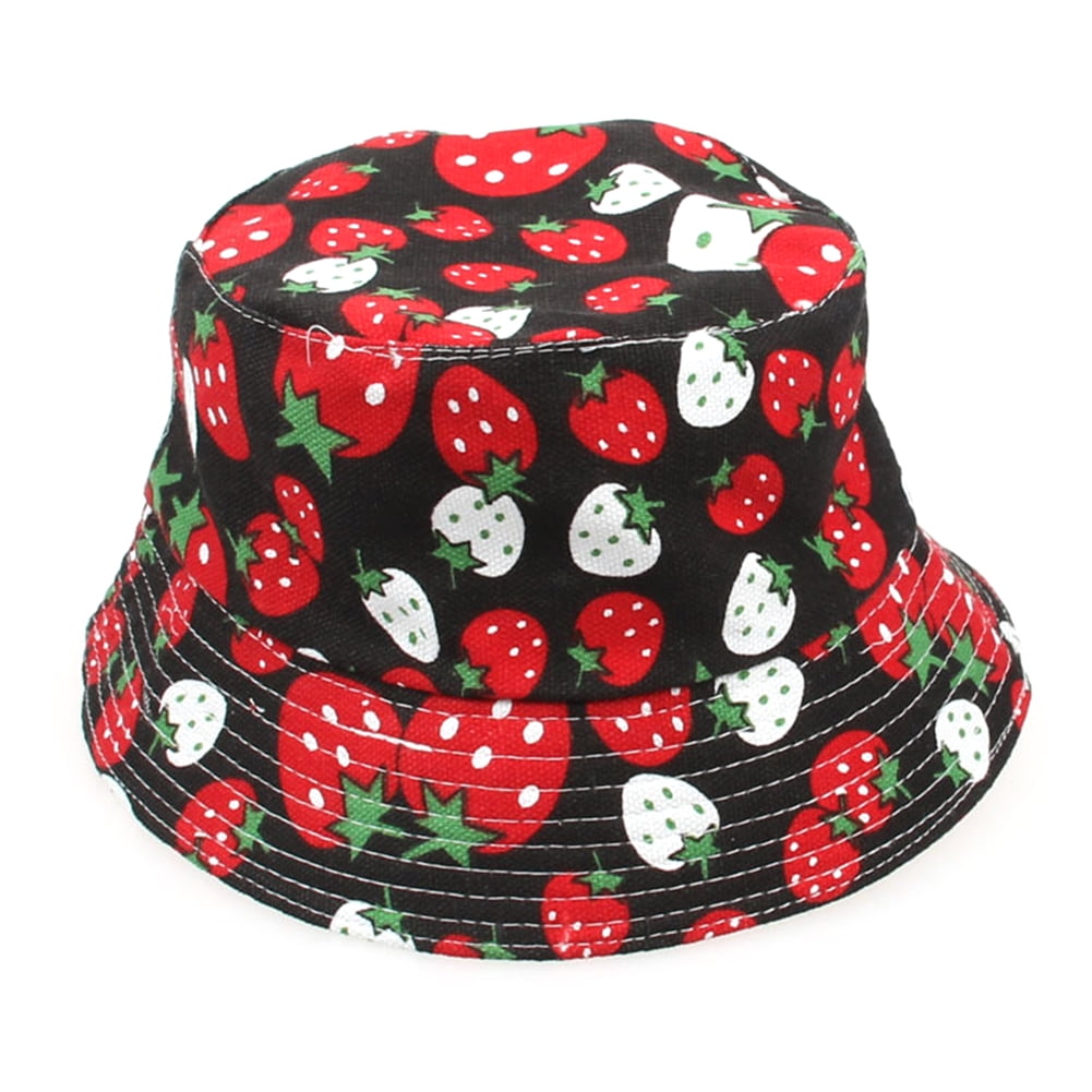 kids black bucket hat