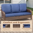 thumbnail image 5 of PPorfamilia 3-Seat Outdoor Rattan Sofa Patio PE Wicker Couch Deep Seating Furniture with Blue Cushions, for Porch Backyard Deck Poolside Garden, 5 of 6