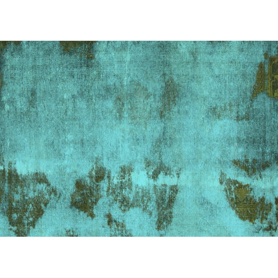 Ahgly Company Indoor Rectangle Abstract Light Blue Modern Area Rugs, 4' x 6'