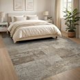 thumbnail image 3 of ODIKA 8'x10' Washable Area Rug Non-Shedding, Easy Care, Abstract Beige Distressed Vintage Layers Neutral Faded Large Flowing Dynamic for King Size Bedroom Under Bed, Master Suite, 3 of 7