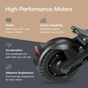 VMAX Electric Scooter - VX4 LT, Swiss Engineered Electric Scooters for Adults - 1600W Peak Power, 34-Mile Range, IPX6 Water Resistant, UL Certified Fast Electric Scooter