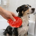 thumbnail image 6 of Dog Bath Brush & Dog Toothbrush | Adjustable Handle Shampoo Brush & Scrubber for Short & Long Haired Dogs & Cats | Effectively Solve Odor & Stain Removal Problems (red.), 6 of 9