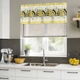 thumbnail image 5 of 2 Pack Valances for Windows, Bee Daisy Window Valances for Living Room/Bedroom/Bathroom, Botanical Eucalyptus Leaves Spring Love Yellow Light Filtering Kitchen Curtain Valance 42"W x12" L, 5 of 9