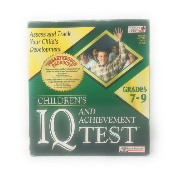 Children's IQ and Achievement Test [Grades 7-9] Assess and Track Your Child's Development [CD-ROM] 