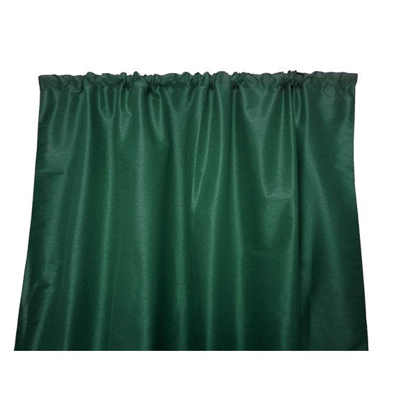Faux Silk Solid Dupioni Window Curtain 56 Inch Wide Hunter Green