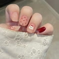 thumbnail image 4 of Sweet Pink False Nails Bow Nail Stickers Removable Wearable False Nails French Manicure 24pcs, 4 of 8
