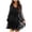 *Black, variant on ClodeEU Women's V Neck Long Sleeve Dress ,Dot Loose Babydoll Dress with Elastic Waist White,Womens Plus L