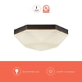 thumbnail image 2 of Alora Lighting FM424512BGOP Krysta 2 Light 11" Wide Flush Mount Bowl Ceiling Fixture -, 2 of 7