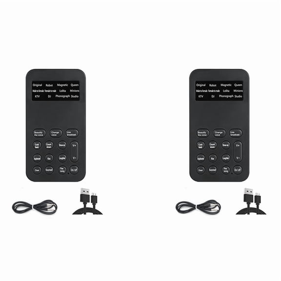 2X S9 Voice Changer 12 Voice Changing Modulator with Adjustable Voice Functions Phone Computer Sound Card Mic Tool