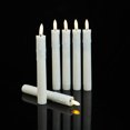 thumbnail image 3 of Paquete de 6 velas parpadeantes sin llama de 7 pulgadas (blancas) con control remoto, vela LED para ventana con pilas, temporizador, velas de plástico sin llama, 3 of 5