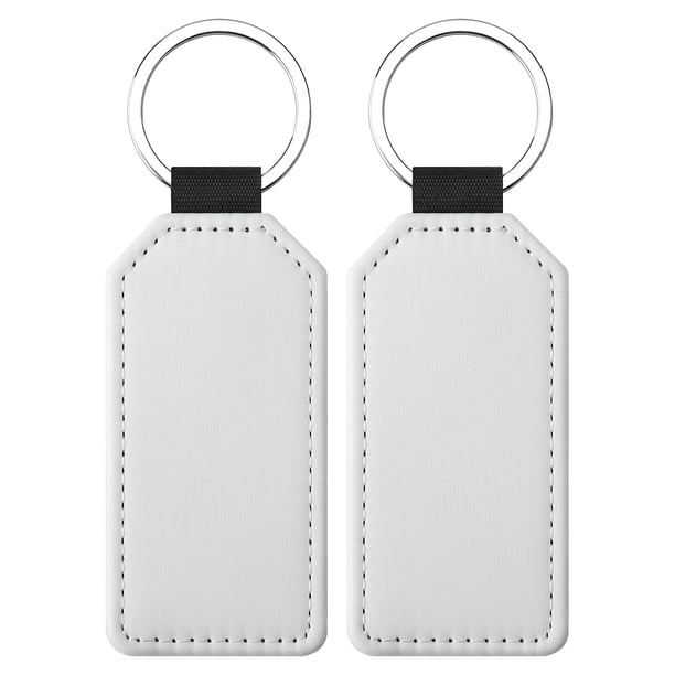 Productos de la serie de llaveros colgantes en blanco con impresión por sublimación mediante transferencia térmica
