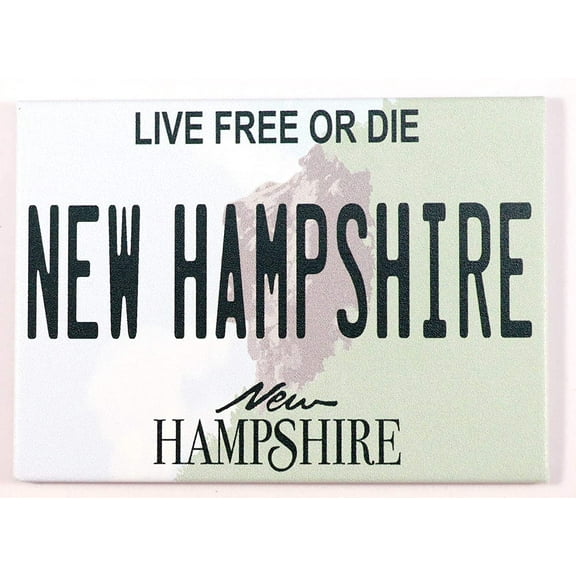 New Hampshire License Plate Fridge collector's Souvenir Magnet 2.5" x 3.5"