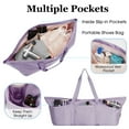 thumbnail image 4 of WANDF Large Yoga Mat Bag with Shoe Compartment Wet Pocket,Gym Accessory Storage Bag, Water Resistant Ladies Yoga Tote  Bag, Purple, 4 of 8